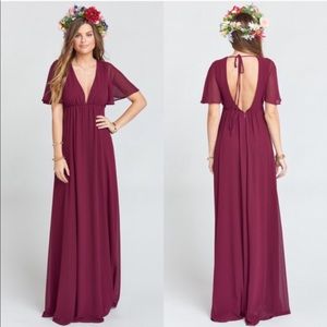 Show Me Your MuMu Faye Bridesmaid Dress Merlot XXL
